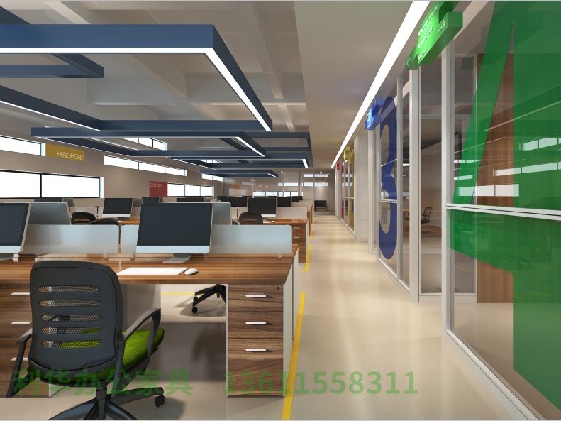 连云港03-开敞办公区(现代风格样板间)