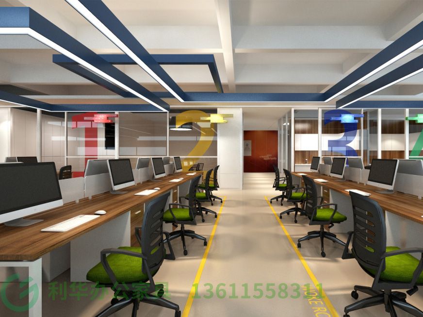连云港04-开敞办公区(现代风格样板间)